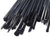 32PCS Professional Cosmetic Tool Wool Brushes with Leather Bag - Black