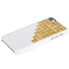 Pyramid Rivets Studs with Metal Skin Design Plastic Hard Back Cover Case for iPhone 5 (White)