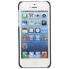 Pyramid Rivets Studs with Metal Skin Design Plastic Hard Back Cover Case for iPhone 5 (Black)