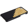 Pyramid Rivets Studs with Metal Skin Design Plastic Hard Back Cover Case for iPhone 5 (Black)