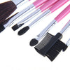 Best 7PCS Soft Make-up Brushes Set with Elegant Black Bag for Wemen PINK