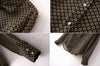 Long Sleeves Brown Casual Shirt Blouse Geometrical Pattern