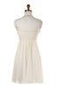 Sweet Style Solid Bowknot Embellished Low-Cut Short Dress For Women APRICOT