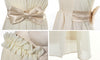 Sweet Style Solid Bowknot Embellished Low-Cut Short Dress For Women APRICOT