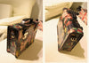Vintage Style PU Leather Buckle and Oil Painting Design Women's Tote Bag
