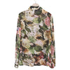 Long Sleeves Casual Shirt Blouse Floral Butterflies