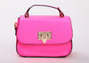Casual PU Leather and Solid Color and Metal Chain Design Women's Shoulder Bag PINK