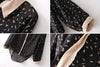 Fashionable Polo Collar Plane Print See-Through Long Sleeves Women's Shirt