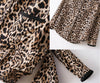Fashionable Stand Collar Leopard Print Long Sleeves Women's Shirt
