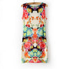 Floral Retro Style Close Fitting Sleeveless Women Dress