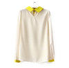 Long Sleeves Yellow Casual Shirt Blouse Collar