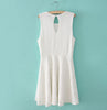 Elegant Solid Color Sleeveless Women's Lace Dress