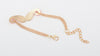 Sweet Modern Style Bilayer Chains Embellished Women's Moustache Shape Bracelet PINK