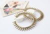 Pair of Vintage Women's Rivet Embellished Round Earrings