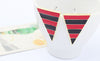 Pair Of Exaggerated Chic Style Alloy Stripe Women's Triangle Stud Earrings