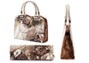 Party Floral Print and Weaving Design Women's Tote Bag BROWN