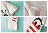 Stylish Scoop Neck Stripe and Ant Print One-Pocket Cotton Women's T-Shirt WHITE