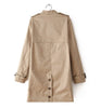 Vintage Style Stand Collar Splicing Single-Breasted Long Sleeves Women's Coat