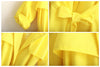 Casual Style Turn-Down Collar Solid Color Tie-Up Long Sleeve Coat For Women YELLOW