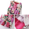 Sleeveless Round Neck Floral Print Polyester Retro Style Women's Dress