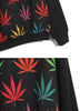 Long Sleeves Round Neck Colorful Maple Leaves Pattern Loose-Fitting Casual Women's Sweater