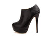 Stylish Black PU Leather and Sexy High Heel Design Women's Ankle Boots