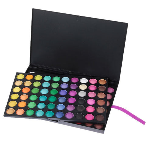 P7802 Multifunction Rectangle Box Makeup 78 Colors Eye Shadows Palette with Mirror and 2 Applicators Inside