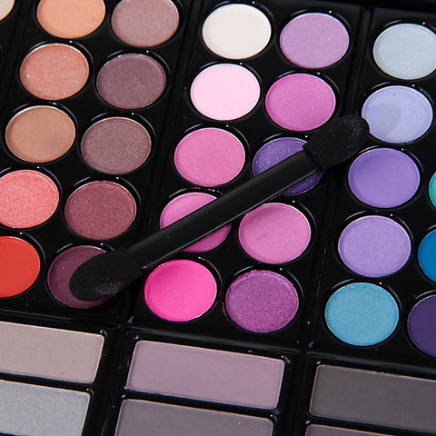 P7802 Multifunction Rectangle Box Makeup 78 Colors Eye Shadows Palette with Mirror and 2 Applicators Inside
