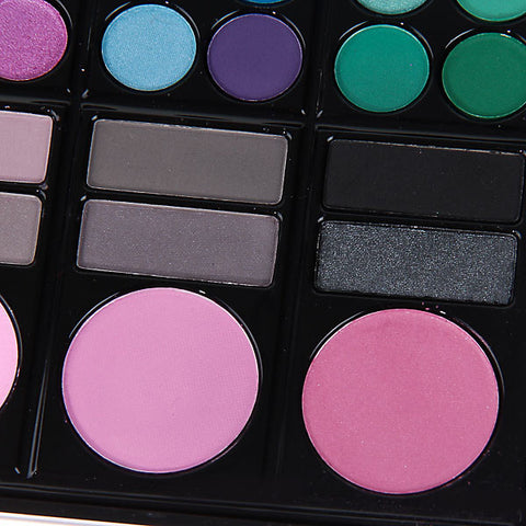 P7802 Multifunction Rectangle Box Makeup 78 Colors Eye Shadows Palette with Mirror and 2 Applicators Inside
