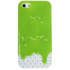 Fashion 3D Melt ice Cream Design Detachable Hard Plastic Protective Case for iPhone 5 (Green)