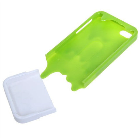 Fashion 3D Melt ice Cream Design Detachable Hard Plastic Protective Case for iPhone 5 (Green)