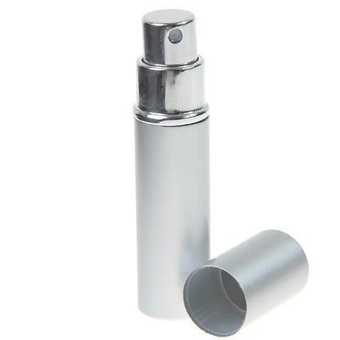 Compact Portable Small Delicate Perfume Spray Bottle - Silver