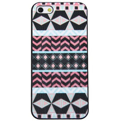 Fashion Unique Plastic Case Protective Cover with Relievo Diamond Pattern for iPhone 5 (Cyan)
