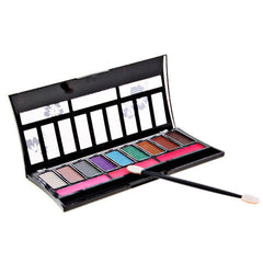 Portable Makeup Palette with 9Colors Eye Shadows 3Colors Powder Blusher Eye Shadow Brush 01