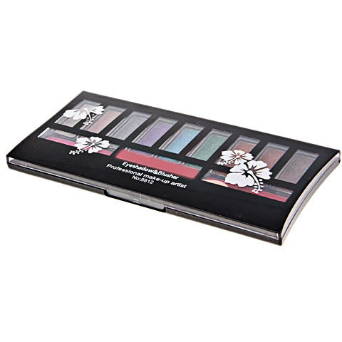 Portable Makeup Palette with 9Colors Eye Shadows 3Colors Powder Blusher Eye Shadow Brush 01