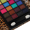 Professional Cosmetic Set Makeup Kit (48Colors Eyeshadow 2 Colors Blusher 2 Colors Face Powder 4 Colors Lip Gross) with Tiger Pattern Leather Purse