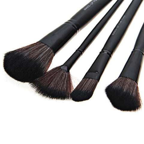 15PCS Cosmetic Brushes Professional Make-up Tool with Black Leather Bag