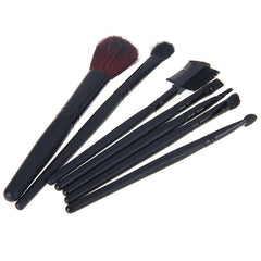 New Disign Fashion 7PCS Super Soft Synthetic Make-up Brushes with Makeup Bag (BLACK)