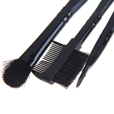 New Disign Fashion 7PCS Super Soft Synthetic Make-up Brushes with Makeup Bag (BLACK)