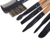 7PCS Super Soft Synthetic Make-up Brushes with Makeup Bag (WOOD)