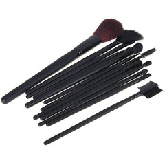 High Quality 12PCS Brushes Professional Cosmetic Tool with Black Leather Bag