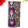 Delicate Elegant Purse Cosmetic Set Eye Shadows Blushers and Foundation with Snake Texture Pattern