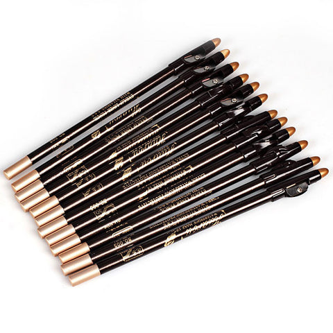 Magic Hua Rou Elongation Waterproof Lipliner and Eyeliner with Knife Pencil Kit - Brown