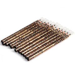 Magic Confusion Elongation Waterproof 12 Eyeliner Pencil Kit - Golden and Black
