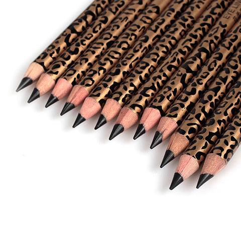 Magic Confusion Elongation Waterproof 12 Eyeliner Pencil Kit - Golden and Black