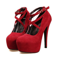 Elegant Party Womens High Heels RED