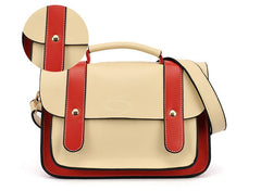 Cute Women's Bag PU Color Block and Covered Small RED