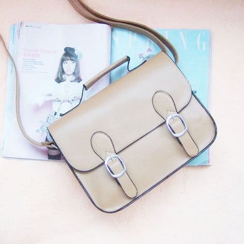 Everyday PU Leather Messenger Women's Bag KHAKI