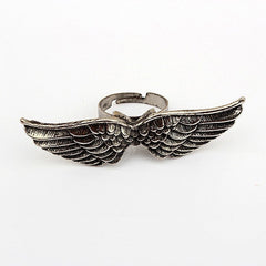 Retro Style Angle's Wing Embellished Finger Ring