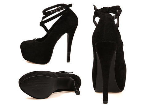 Elegant Party Womens High Heels BLACK
